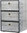 Plas Labs 860 Desiccator, Clear "3 Chamber" (18"x18"x42") w/ 6 Shelves